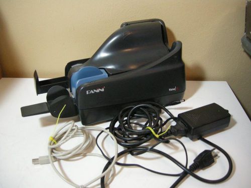 Panini Vision X POS Check Scanner USB E172975 w/ Power Supply &amp; Cord - Black