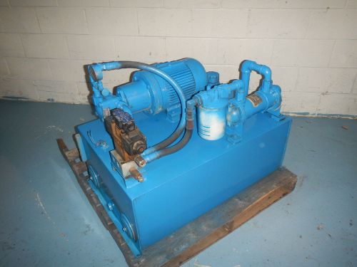 Vickers 5hp 15 gpm hydraulic power unit for sale