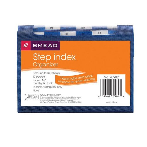 Smead Expanding File Organizer, 12 Pockets, Letter Size 13&#034;x10&#034; Blue