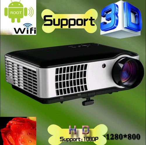 New 3500lumens,1280*800 Home theater LED Projector,USB,TV, Full HD,3D,1080P,WIFI