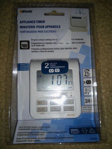 50009 COLEMAN CABLE INC. WOODS INDOOR HD DIGITAL TIMER LAMP/APPLIANCE TIMERS