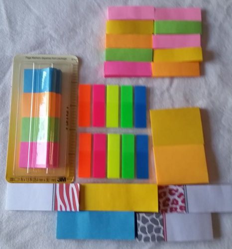 Large Lot of Assorted Post-It-Notes Tabs