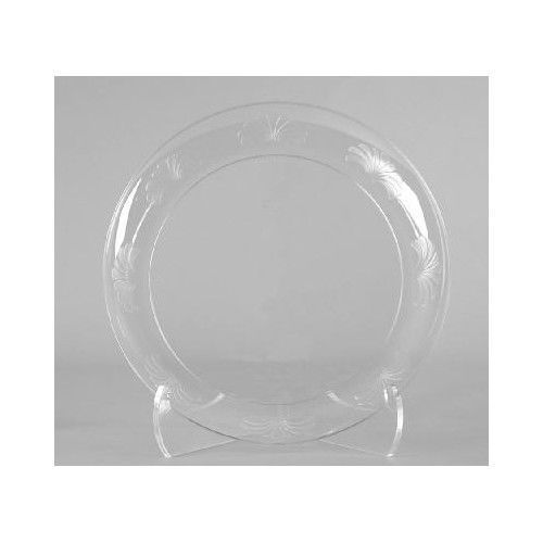 Designerware 9&#034; Plastic Plate in Clear (18 packs of 10 plates - 180 per case)