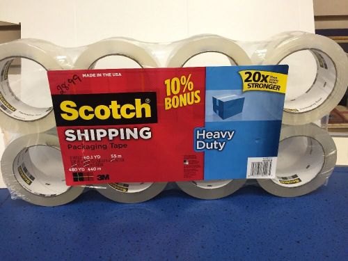 Scotch Heavy Duty Shipping Packaging Tape-1.88x60.1yds- 8 Rolls