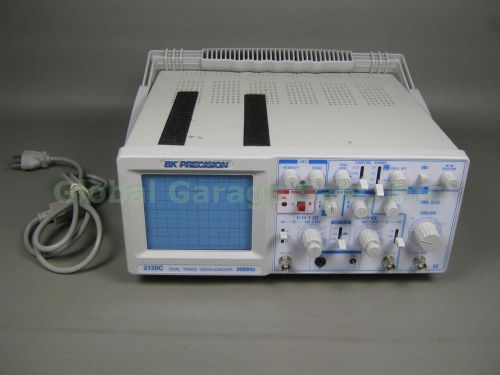 Bk precision 2120c 30mhz dual trace analog oscilloscope tested to power on as-is for sale