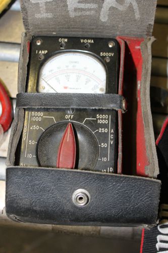 Vintage TRIPLETT Model 666-R Voltage Milliampmeter Multimeter Carrying Case