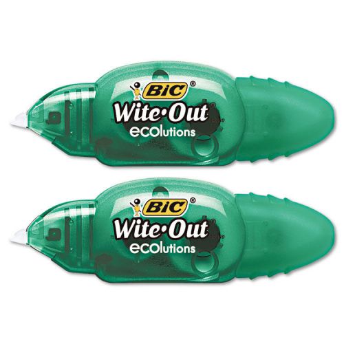Wite-out ecolutions mini correction tape, white, 1/5&#034; x 235&#034;, 2/pack for sale