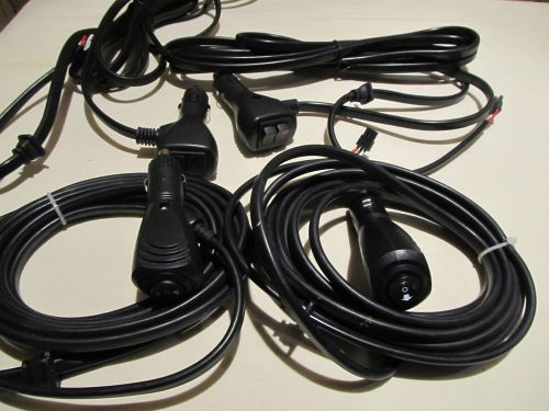 Lot of 4 SoundOff Signal Cables Lighter style with on/off switch