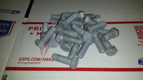 25 pcs 1/2&#034; x 1-1/4&#034; hex head bolts  hot dip galvanized for sale