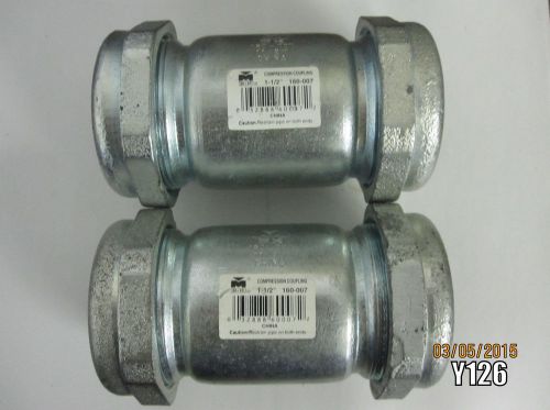 LOT OF 2 B &amp; K INDUSTRIES 160-007 COMPRESSION COUPLINGS 1-1/2&#039;&#039;