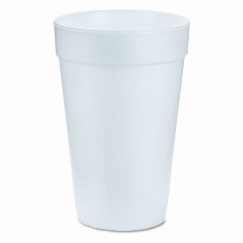 Dart container corp. drink foam cups, 16 ounces, white, 40 bags of 25 per carton for sale