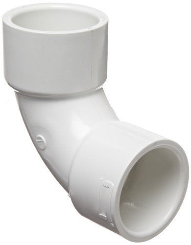 Spears 406-S Series PVC Pipe Fitting  90 Degree Sweep Elbow  Schedule 40  1-1/2&#034;