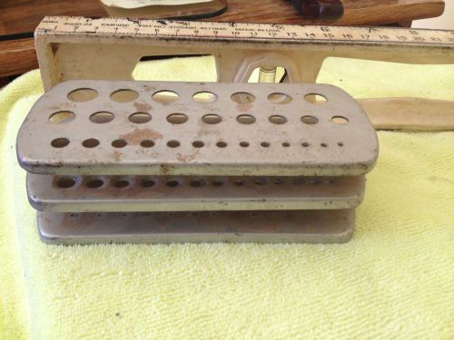 Vintage Metal Drill Bit Stand GREAT LAKES PRESSED STEEL CORP, BUFFALO NY