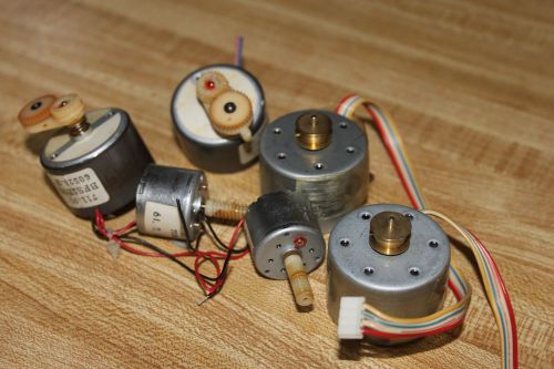 Lot of 6 vintage fisher cassette deck small electric motors 1 3/8&#034; 7/8&#034; 1 1/4&#034; for sale