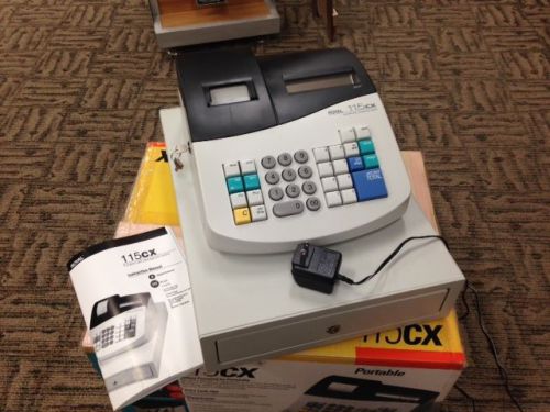 Used Royal 115x Portable Cash Register - Battery Operated or Plug