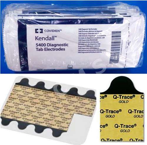 Covidien kendall q-trace 5400 ecg resting diagnostictab electrodes 10x100 usa !! for sale