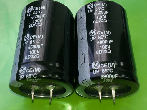 [2 pcs] panasonic capacitors ts-up 10000uf 100v 85&#039;c snap-in 35x50  ecos2ap682ea for sale
