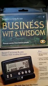 Seiko Business Wit &amp; Wisdom Smart Calendar Alarm Famous Quotes Daily Time SII