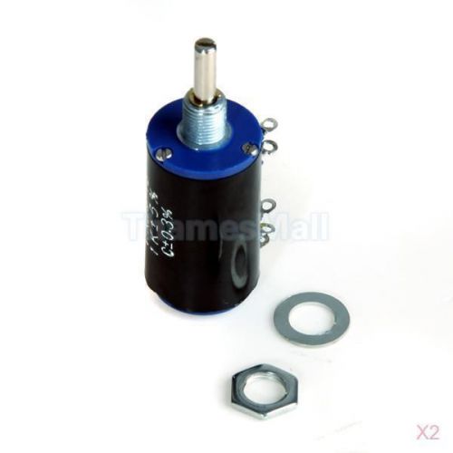 2x wxd3-13 multi-turn wirewound potentiometer impedance 1k ohm w/ washer &amp; nut for sale