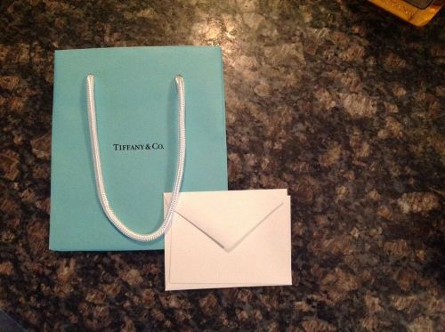 Tiffany &amp; Co Gift Bag W Embossed Gift Card - Bag Size Mini 6&#039;H x 5&#039;W X 3&#039;D
