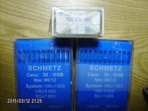 100 pc SCHMETZ sewing machine needles 108x1 SES 108x3 SES Nm 80/12