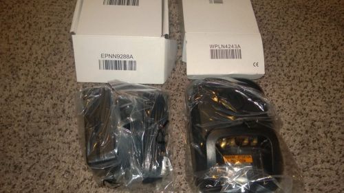 Lot of 3 New Motorola Two-Way Radio Charger (WPLN4243A &amp; EPNN9288A)