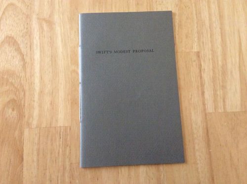 *JONATHAN SWIFT* A MODEST PROPOSAL 1976 Houghton Library keepsake