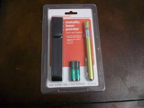 Metallic Laser Pointer With Red Beam, Case, and Batteries New In Package