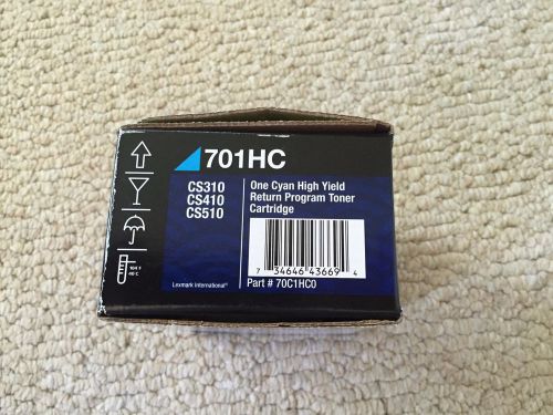 GENUINE SEALED LEXMARK 701HC BLUE TONER CARTRIDGE CS310 CS410 CS510