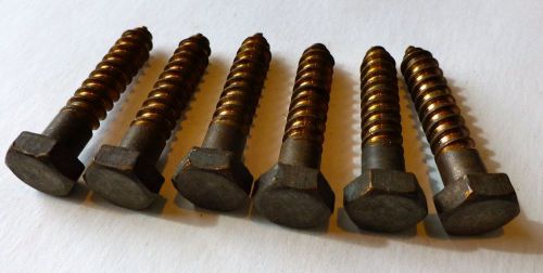 6 silicon bronze hex cap lag screw bolt 5/16 x 1-1/2 marine application for sale