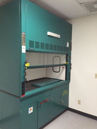 6ft fisher hamilton laboratory fume hood with epoxy countertop and base cabinet for sale