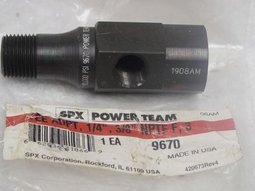 Spx power team 9670 gauge adapter 1/4 gauge port w/10000 psi gauge dura choice for sale