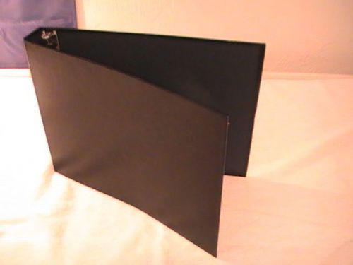 6 ring checkbook binder in black measures 11 1/2 x 9