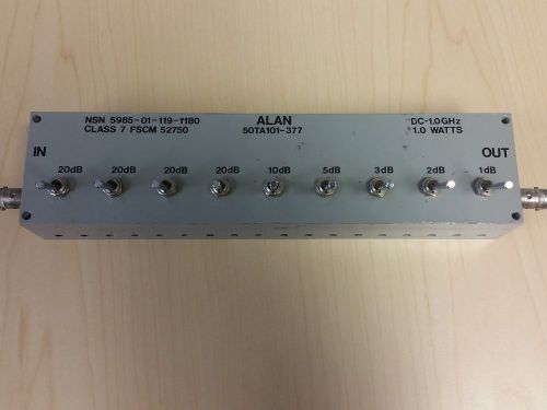 Alan 50TA101-377 BNC Toggle Switch Attenuator