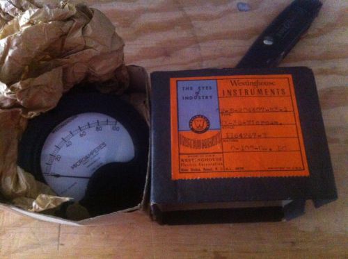 Westinghouse Vintage Microamperes Meter w/ original box and wrapping