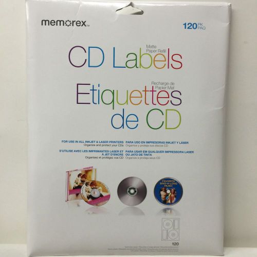 Memorex CD/DVD Labels -120 Pack, WHITE