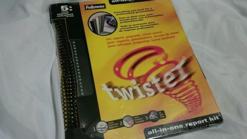 Fellowes all-in-one report kit  5 pack black twister new sealed