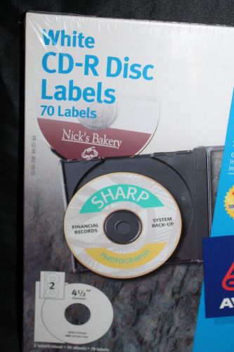 Avery Ink Jet 8536 White Cd Labels 70