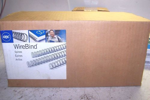 NEW 100 GBC WIREBIND SPINES 9/16&#034; BLACK BOX OF 100 14mm NOTEBOOK SPINES