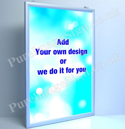 18MM Ultra Slim LED A2 Size Snap Frame Illuminated Poster Display 500x700 Blank