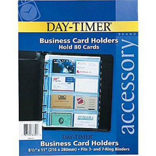 Day-Timer Business Card Holders Folio Size 5/Pk
