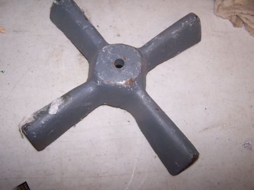 NOS Heavy Cast Iron Cross Lab Stand Base Great for Steam Punk Project 11 1/2&#039;&#039;