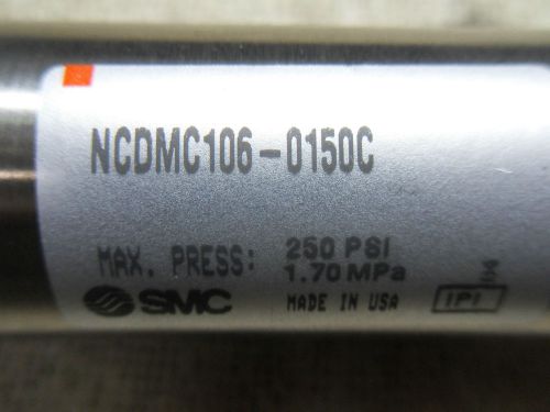 (Q9-1) 1 NEW SMC NCDMC106-0150C PNEUMATIC CYLINDER 250 PSI MAX
