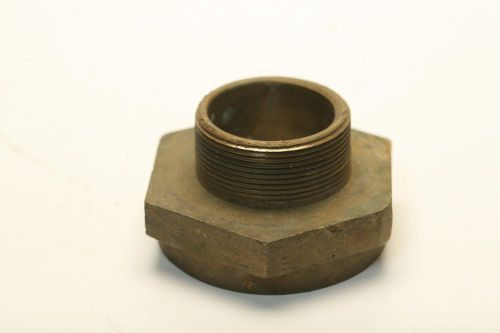 Fire Hydrant Adapter BRASS)  vintage solid 3&#034; female 2.25&#034; male