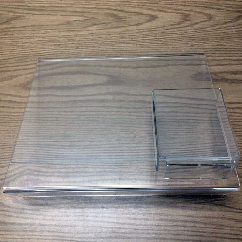 12 Clear plastic brochure pocket counter top sign display holder acrylic