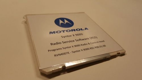Motorola Radio Service Software RSS RVN4007E Programs SYNTOR X 9000 Radio &amp; Head