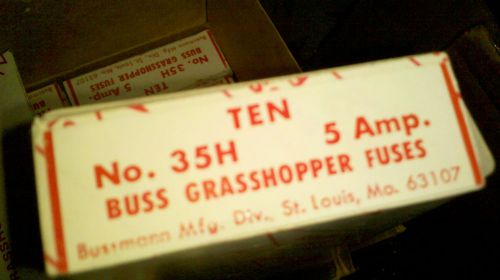 35H Buss 5 Amp Grasshopper Fuse 5a     Nos 50 fuses