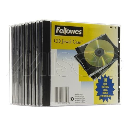 fellowes cd jewel case 10 pack