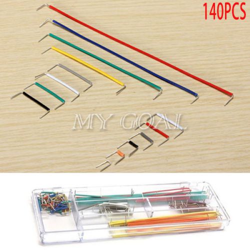 140PC U Shape Solderless Breadboard Jumper Cable Wire Kit for Arduino Shield Box
