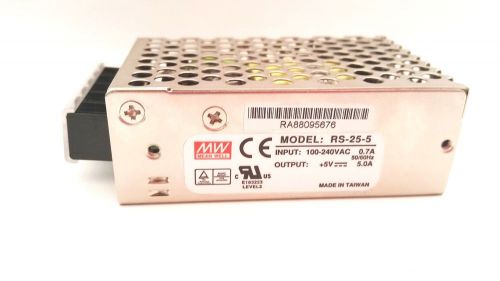 MEAN WELL RS-25-5 Input: 100-240VAC